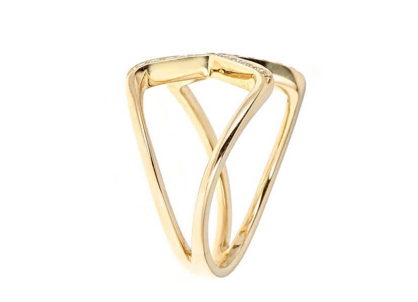 DIAMOND Ring in 10K YELLOW GOLD