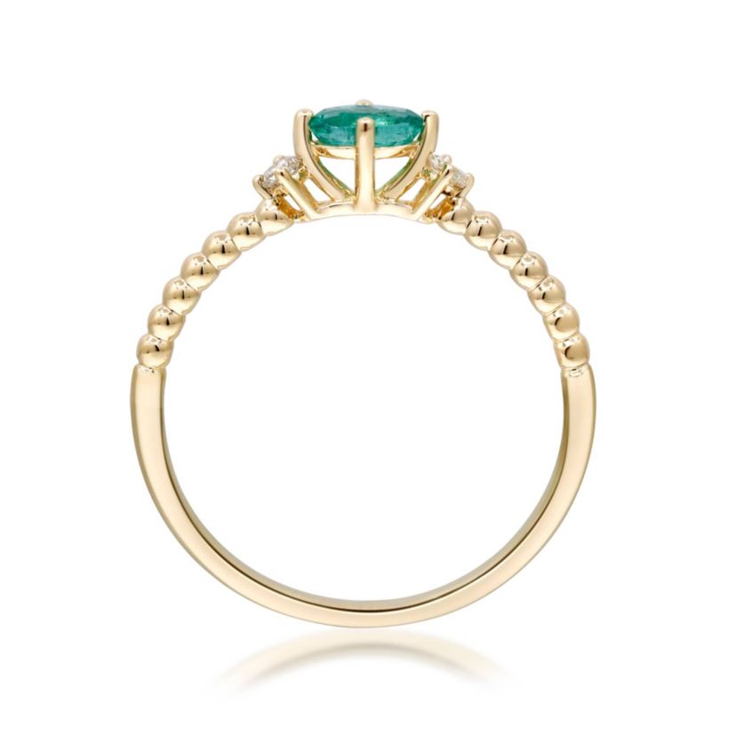 EMERALD Ring in 10K YELLOW GOLD