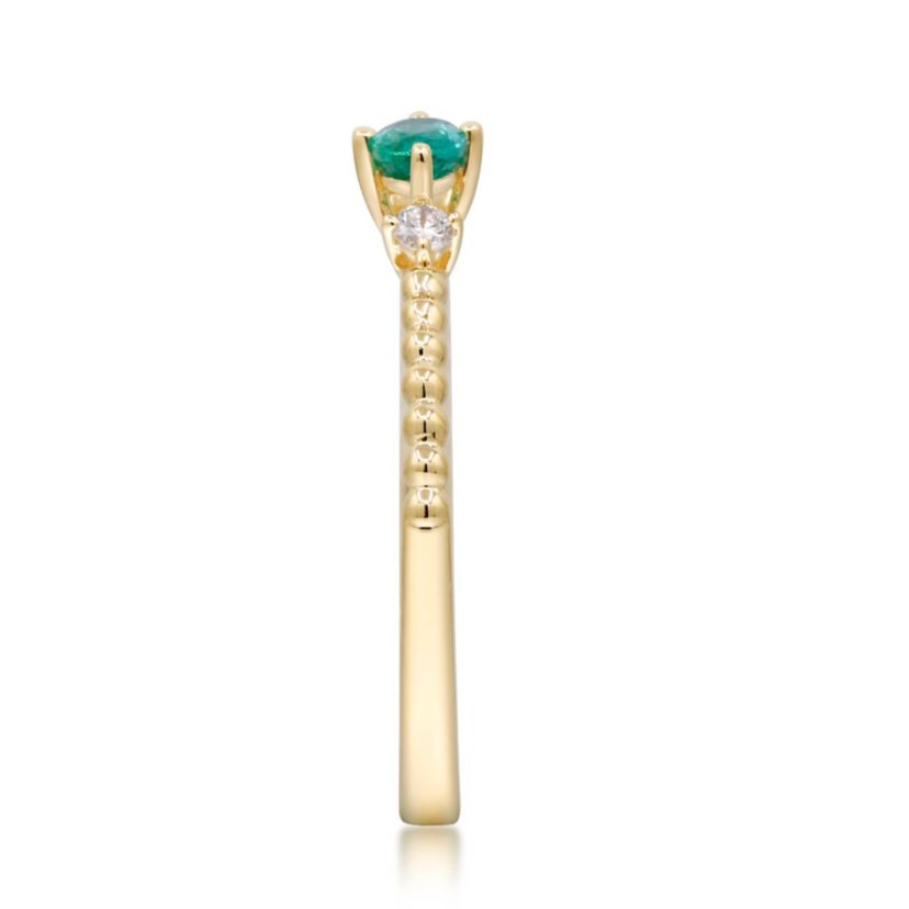 EMERALD Ring in 10K YELLOW GOLD