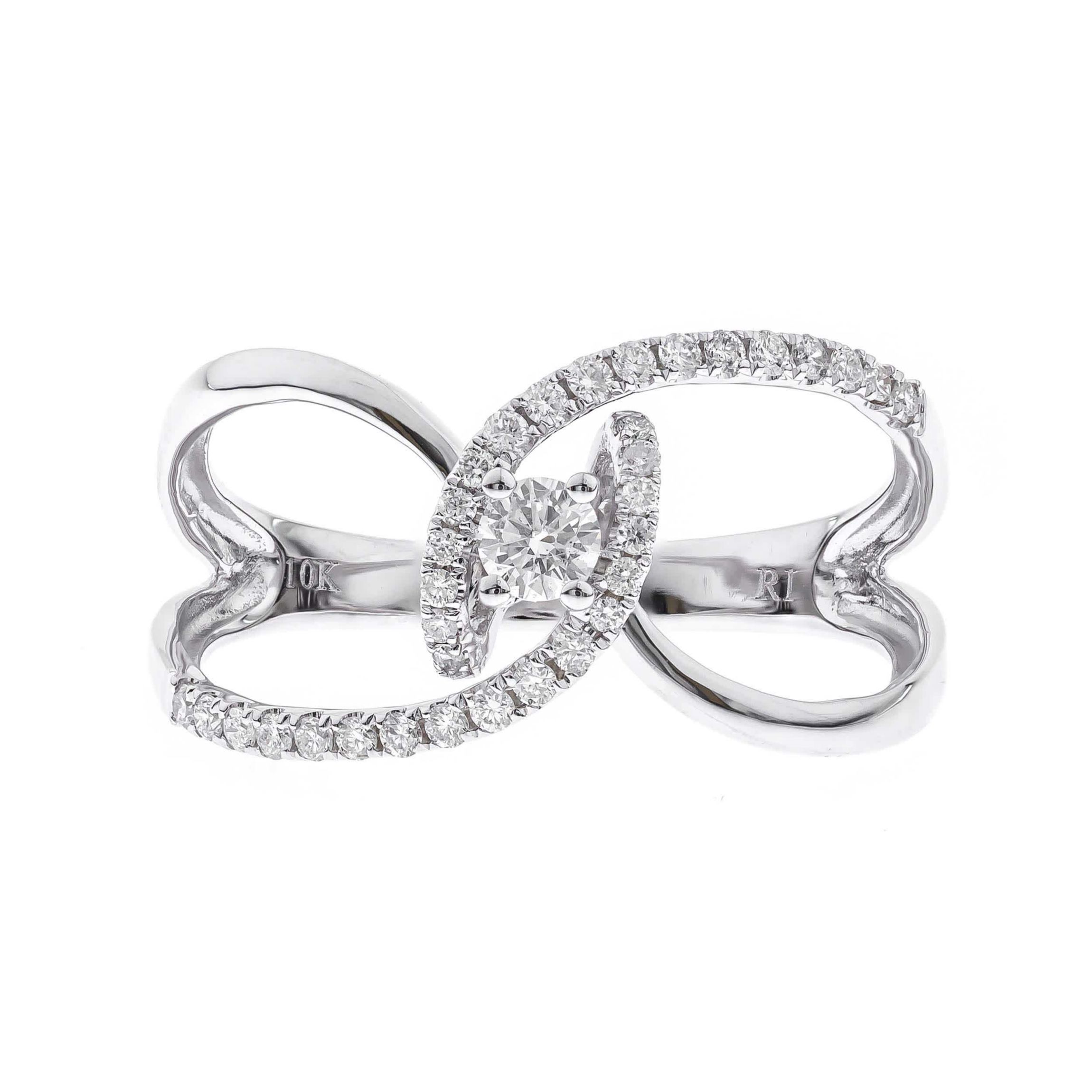 DIAMOND Ring in 10K WHITE GOLD
