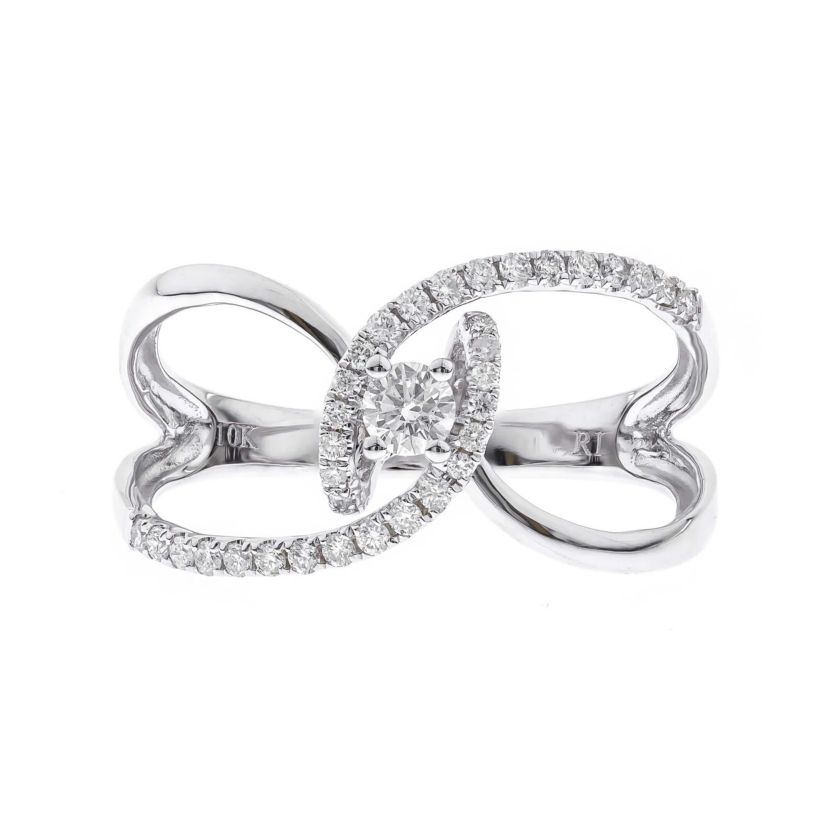 DIAMOND Ring in 10K WHITE GOLD