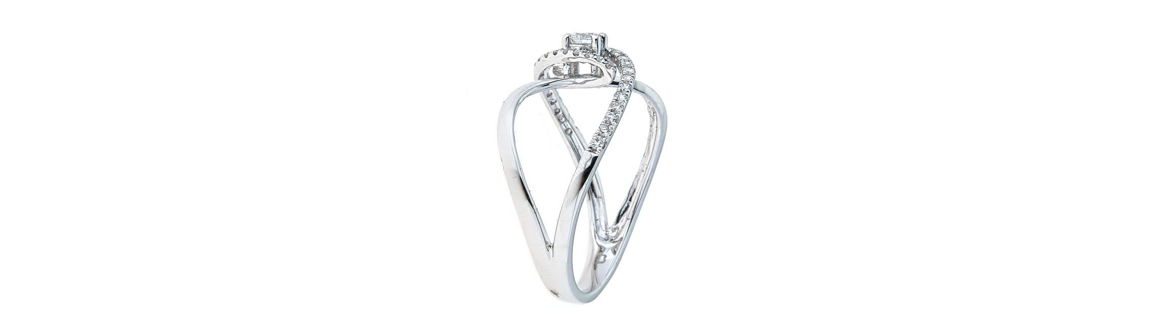 DIAMOND Ring in 10K WHITE GOLD