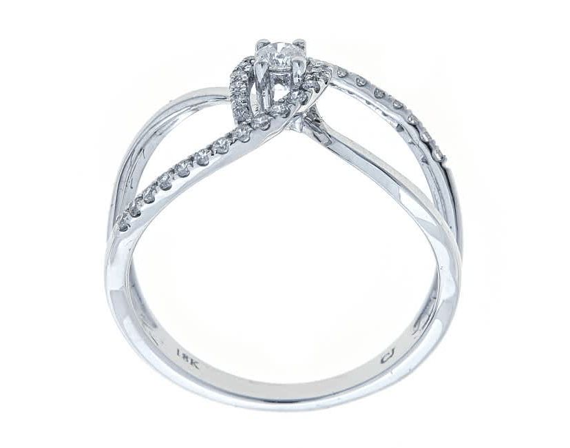 DIAMOND Ring in 10K WHITE GOLD