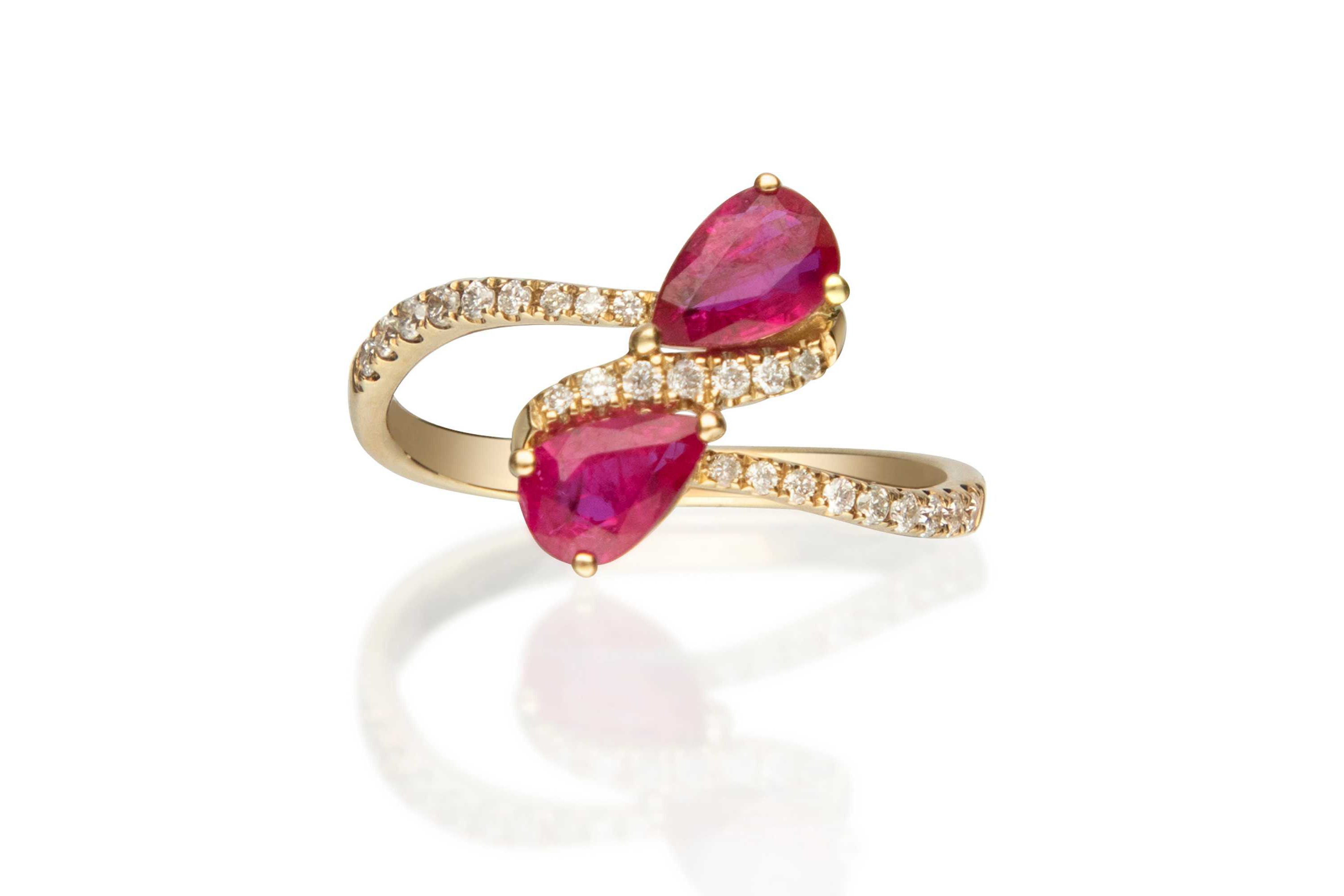 RUBY Ring in 10K YELLOW GOLD