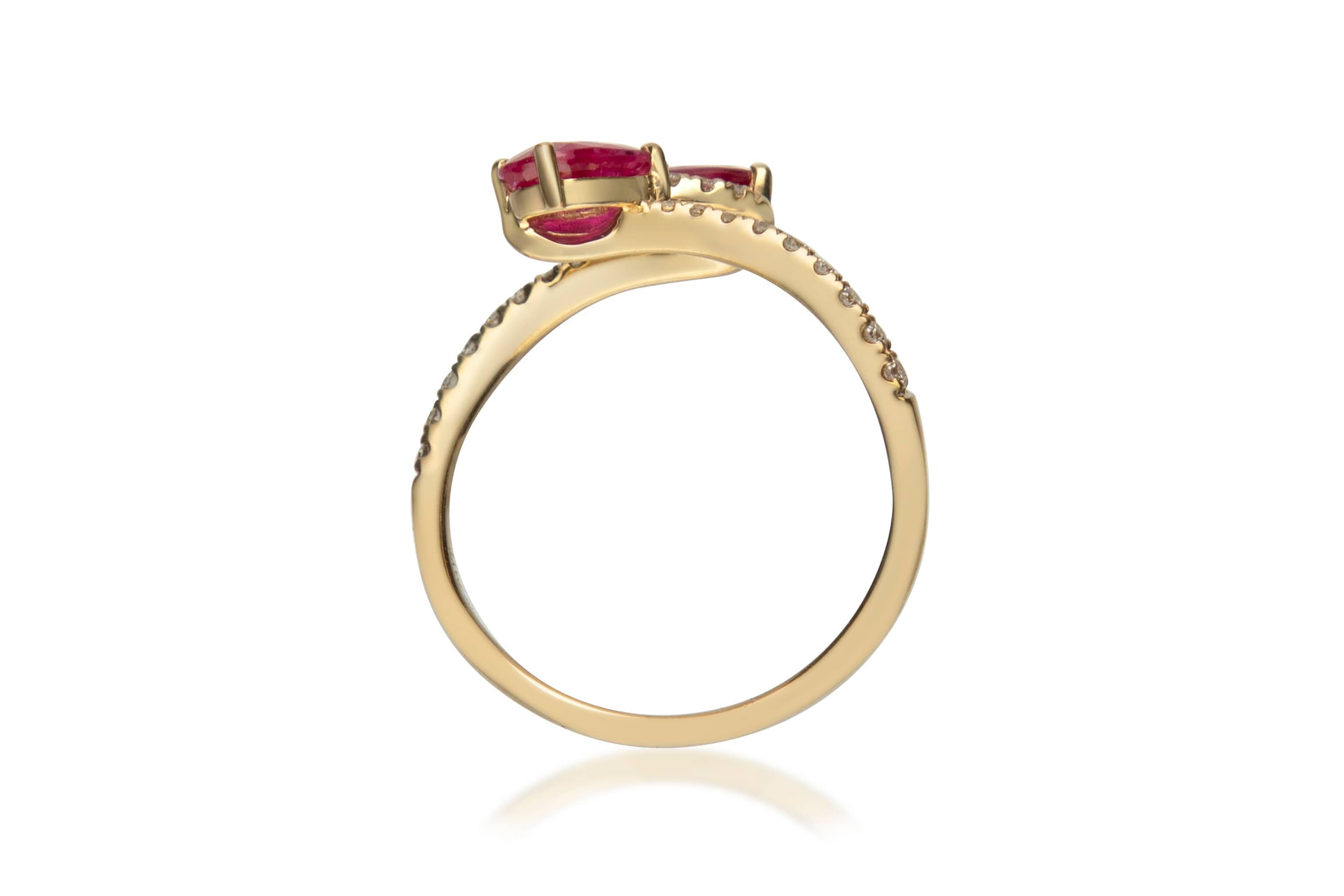 RUBY Ring in 10K YELLOW GOLD