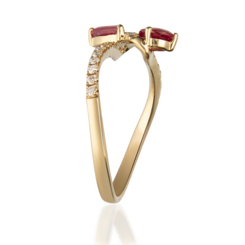 RUBY Ring in 10K YELLOW GOLD