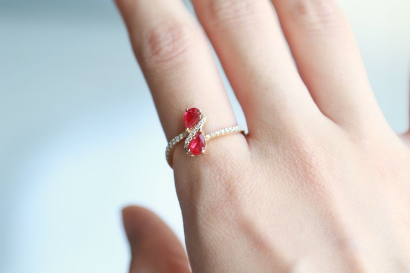 RUBY Ring in 10K YELLOW GOLD