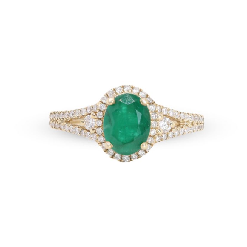 EMERALD Ring in 10K YELLOW GOLD