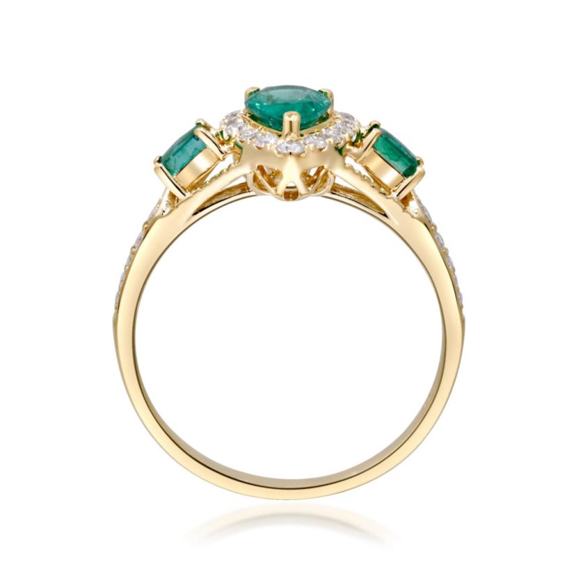 EMERALD Ring in 10K YELLOW GOLD