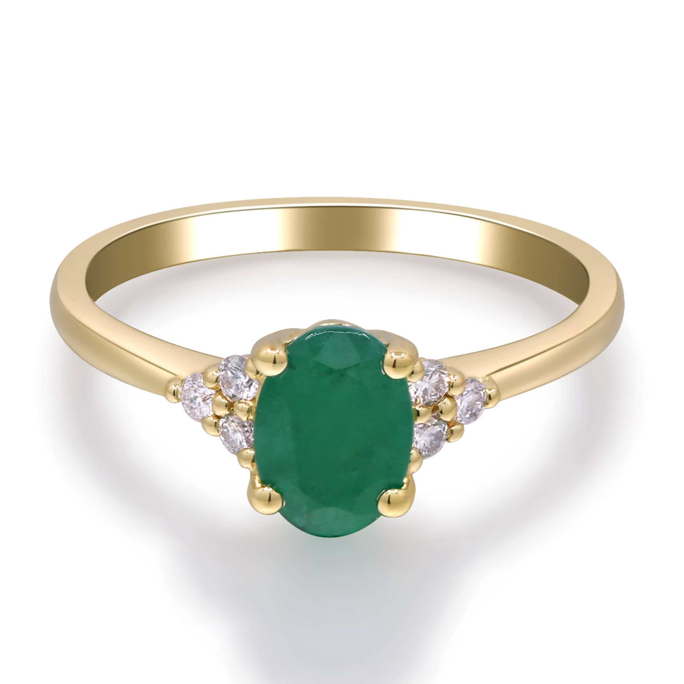 EMERALD Ring in 10K YELLOW GOLD