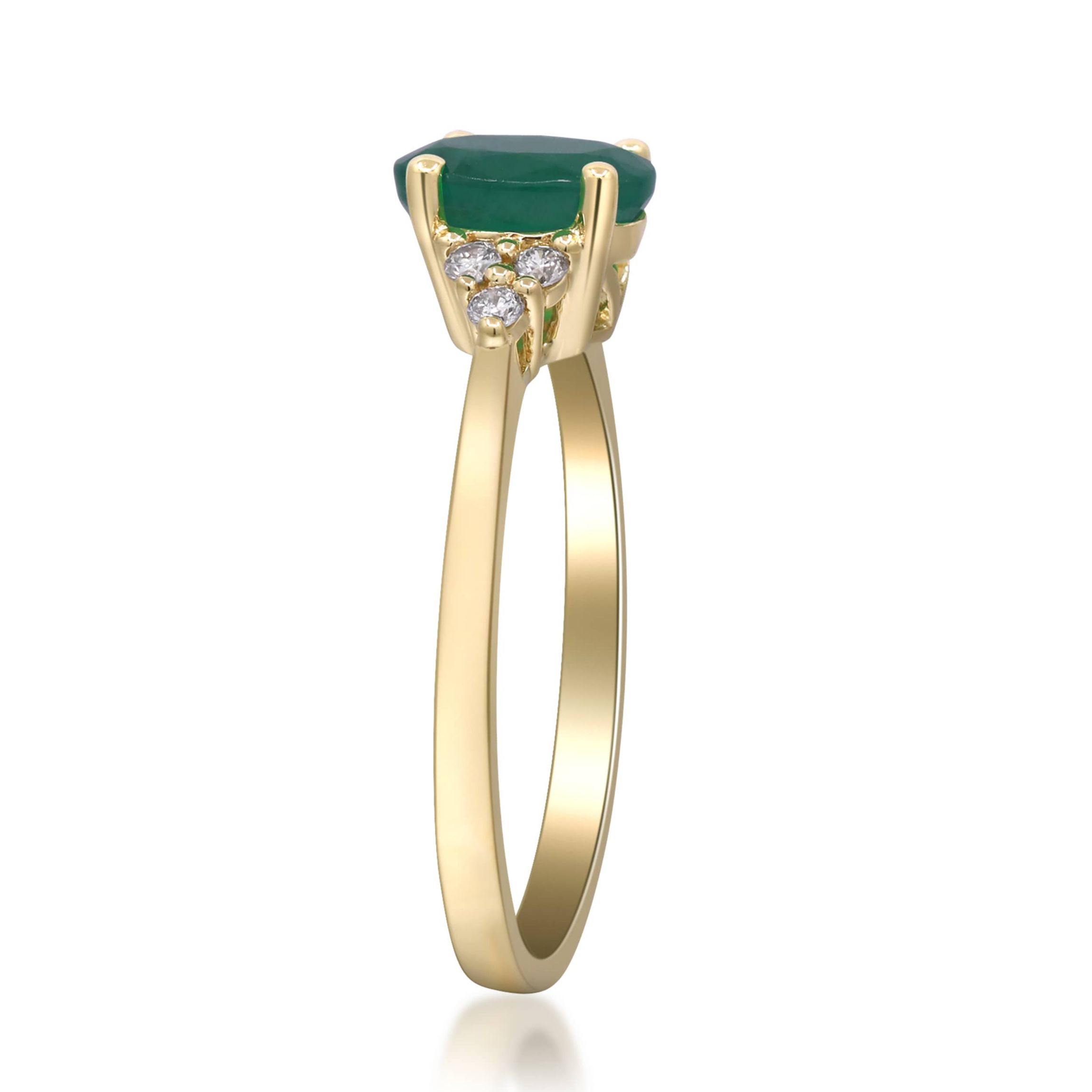 EMERALD Ring in 10K YELLOW GOLD