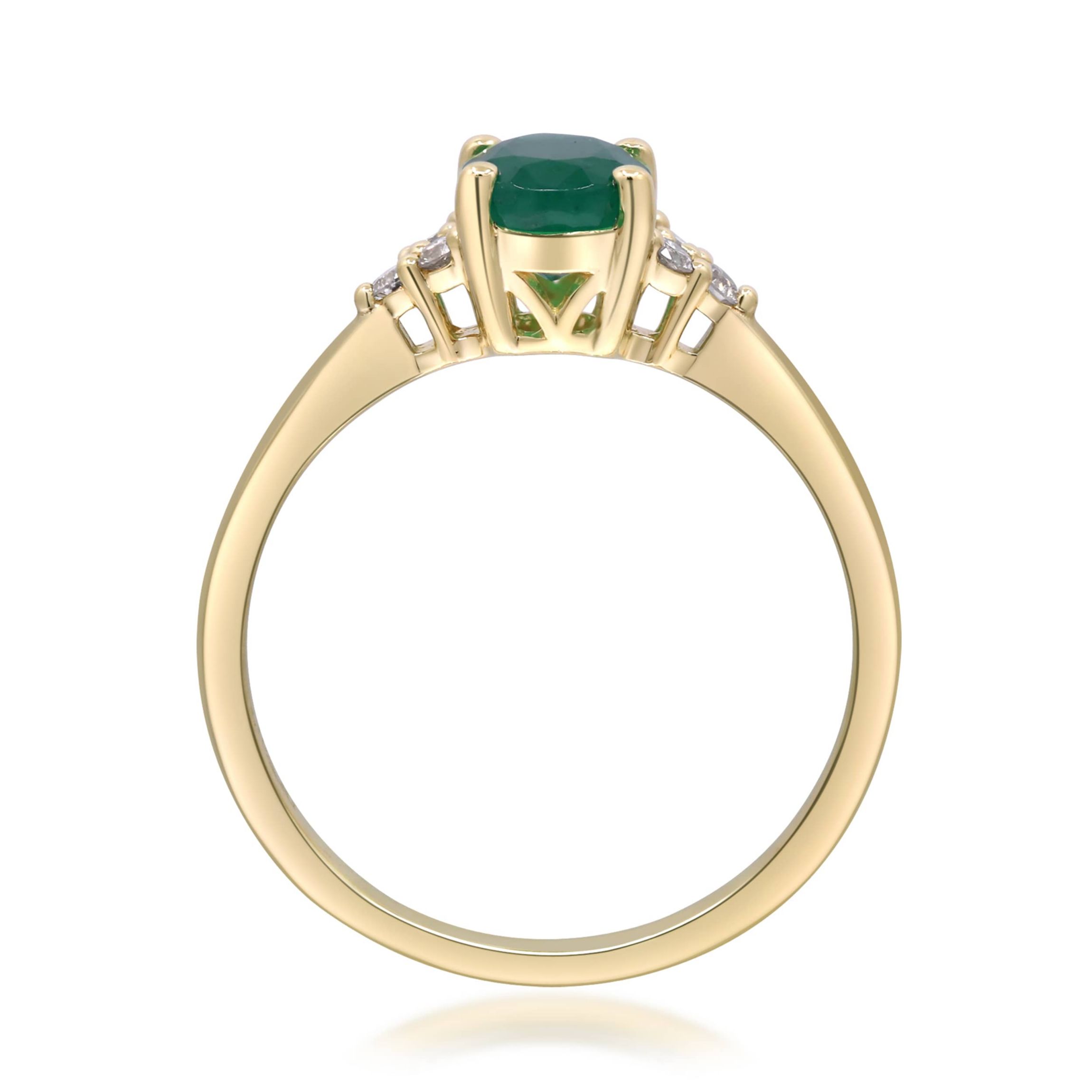 EMERALD Ring in 10K YELLOW GOLD