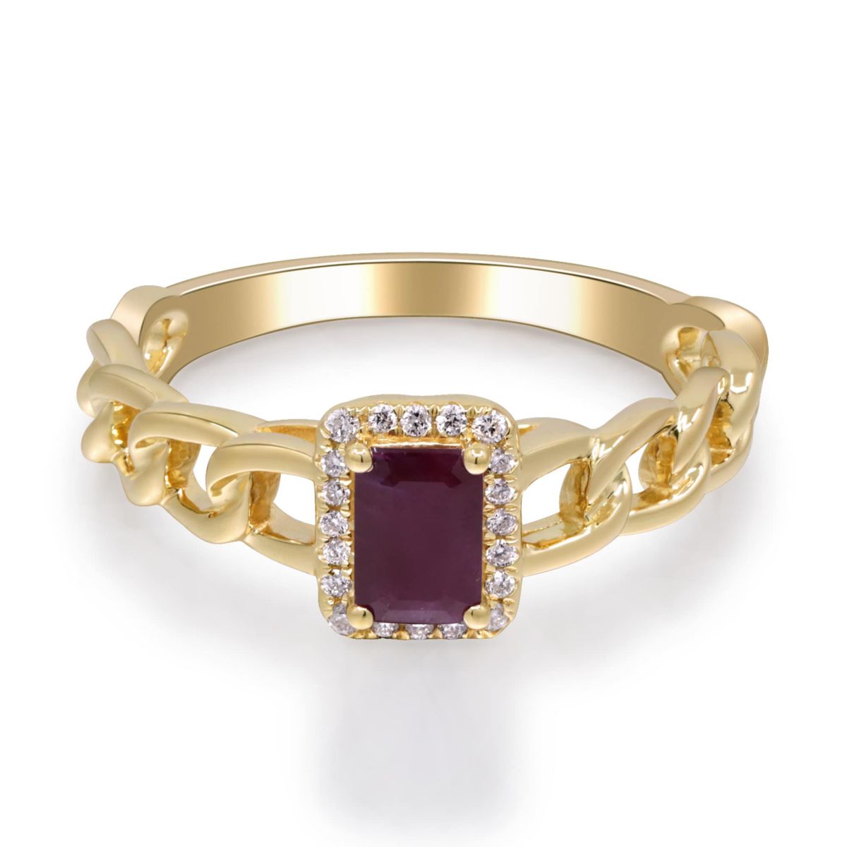 RUBY Ring in 10K YELLOW GOLD