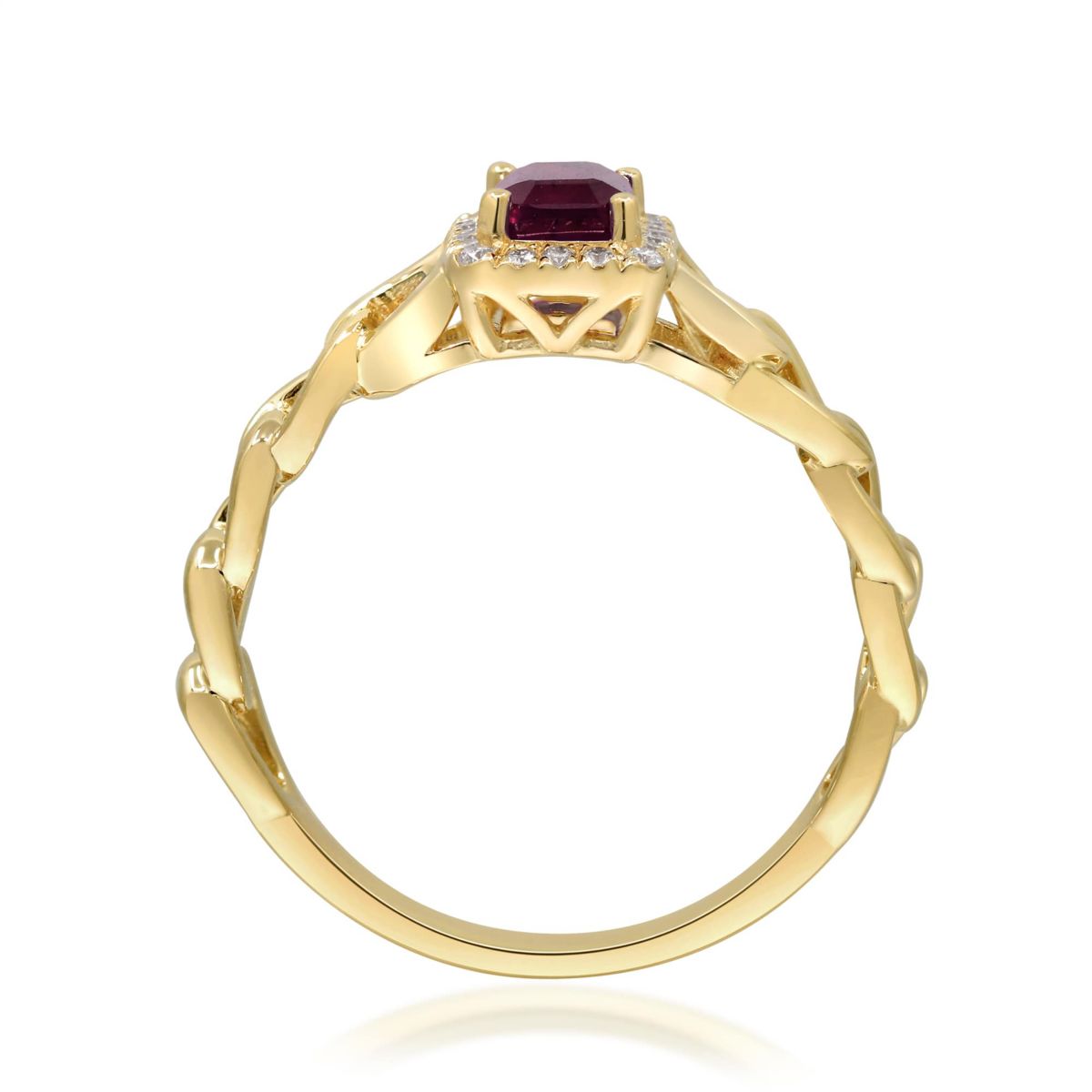 RUBY Ring in 10K YELLOW GOLD