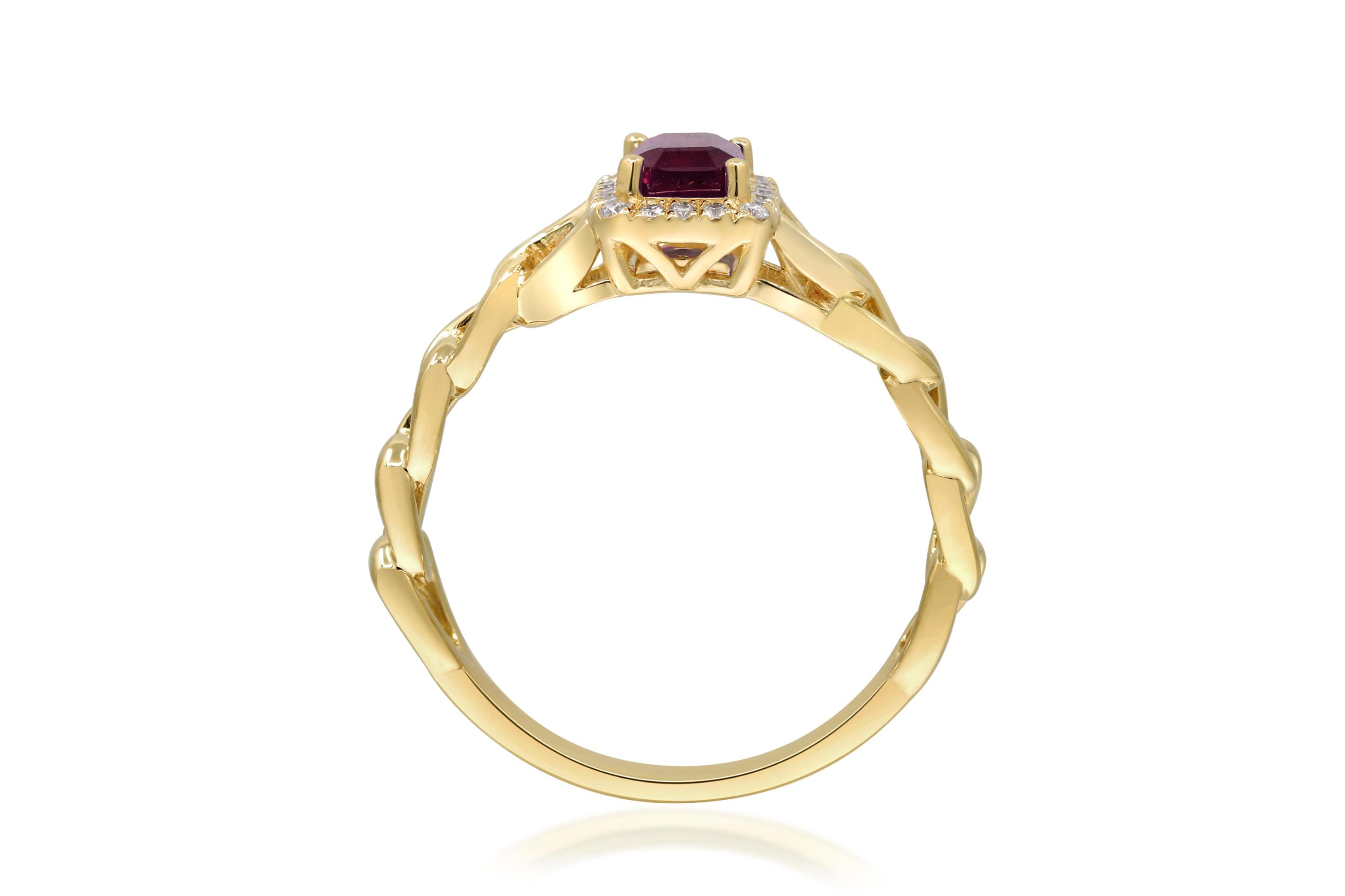 RUBY Ring in 10K YELLOW GOLD
