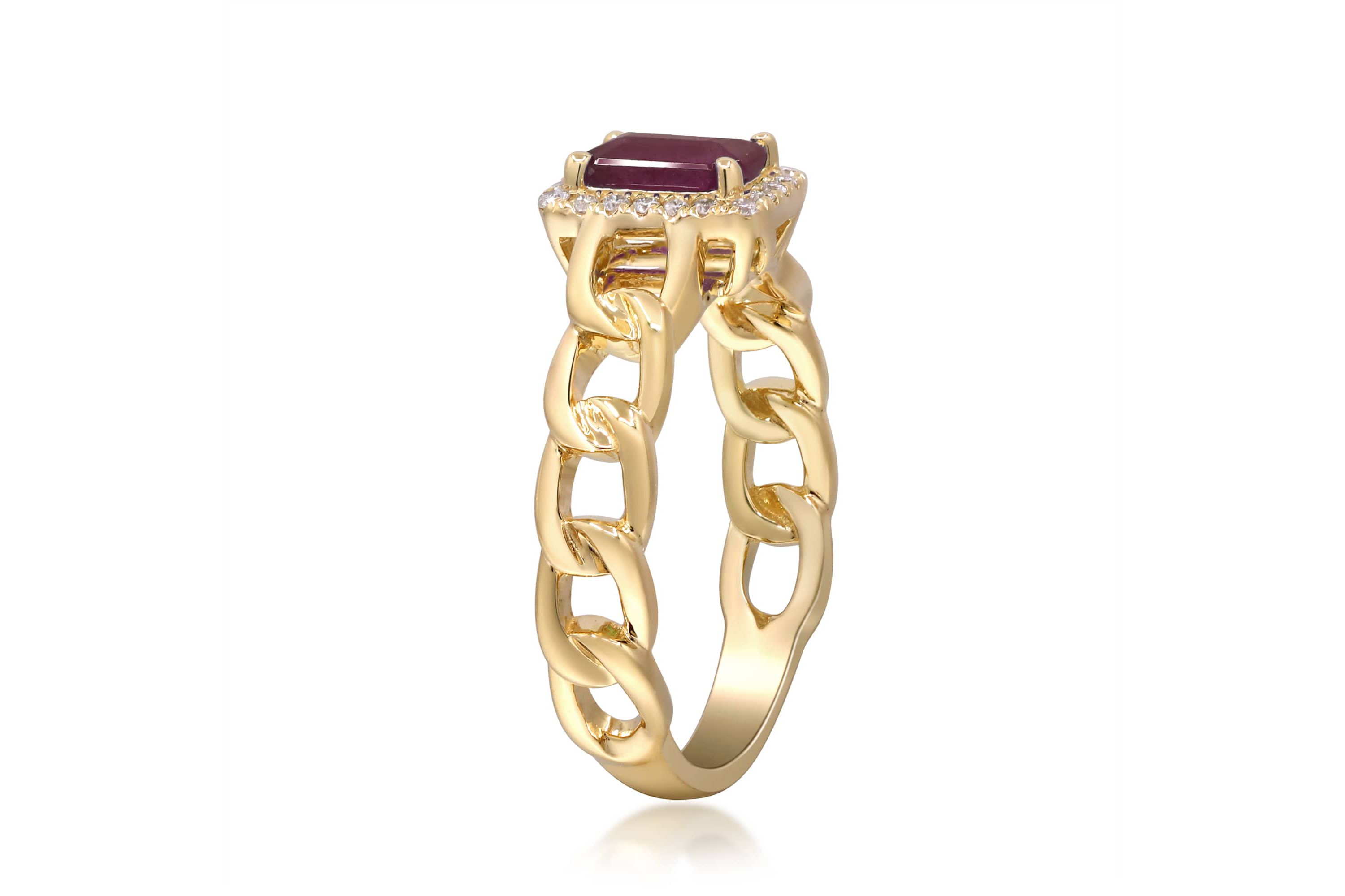 RUBY Ring in 10K YELLOW GOLD