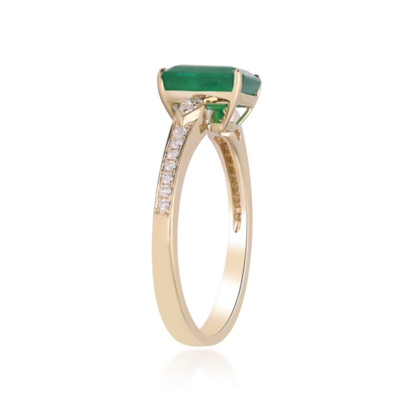 EMERALD Ring in 10K YELLOW GOLD
