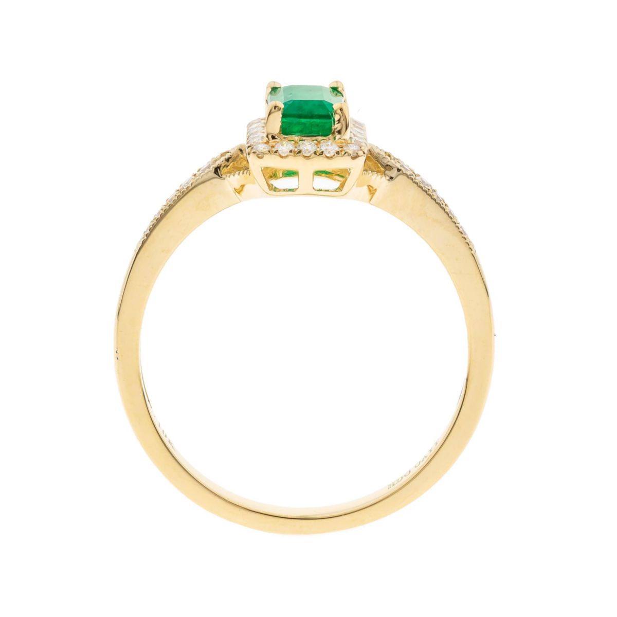 EMERALD Ring in 10K YELLOW GOLD