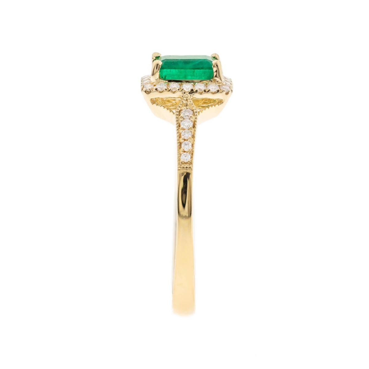 EMERALD Ring in 10K YELLOW GOLD