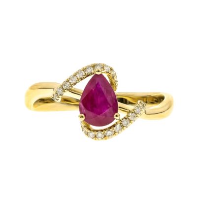 Anika and August RUBY Ring in 10K YELLOW GOLD, 6