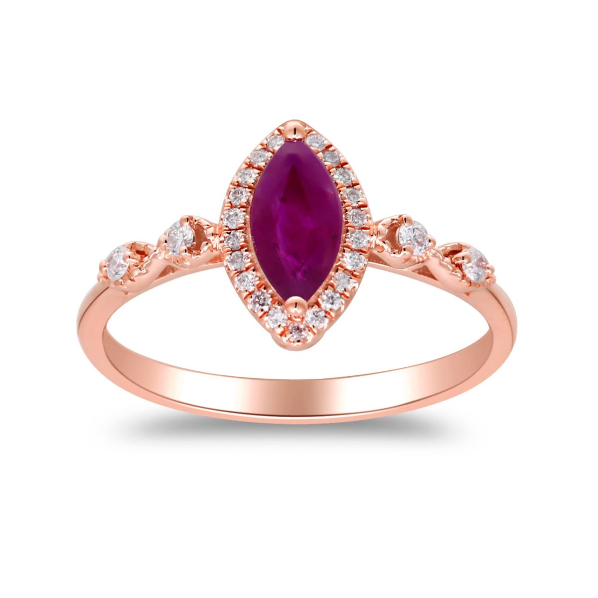 RHODOLITE Ring in 10K YELLOW GOLD