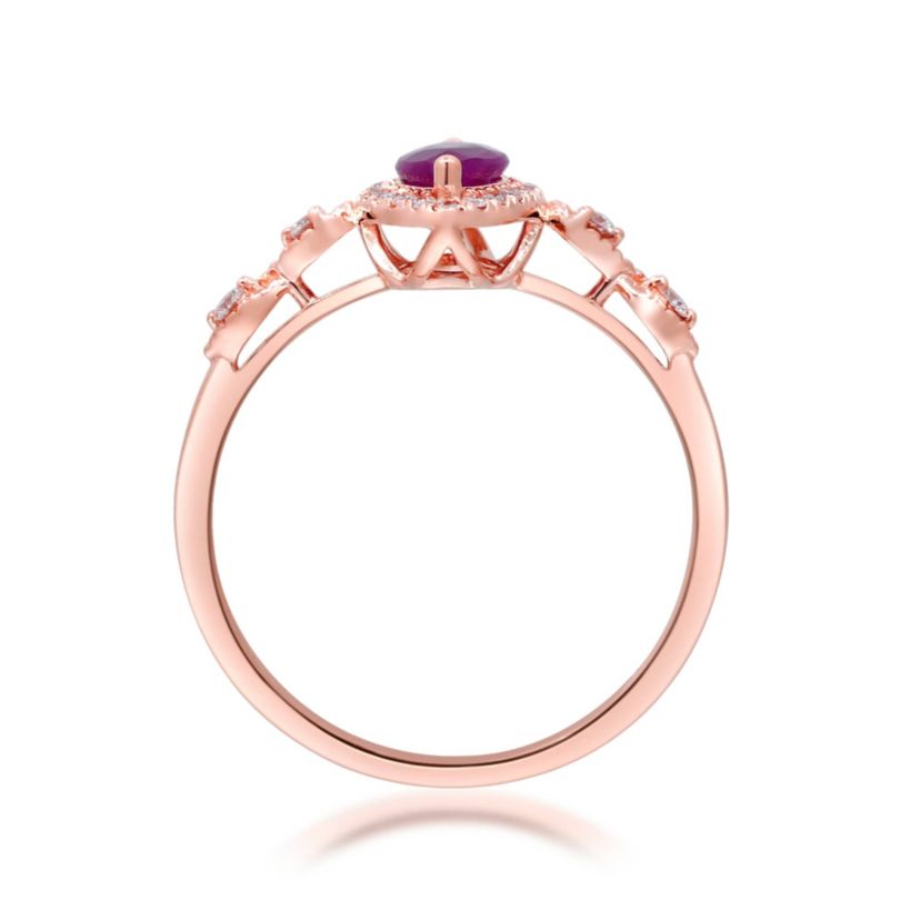 RHODOLITE Ring in 10K YELLOW GOLD
