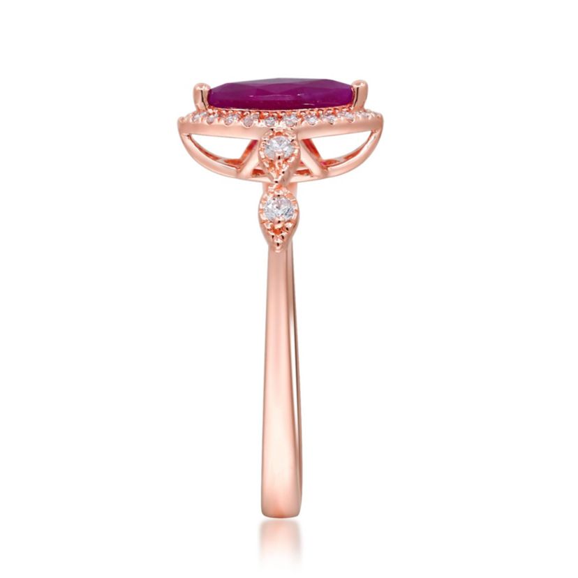 RHODOLITE Ring in 10K YELLOW GOLD