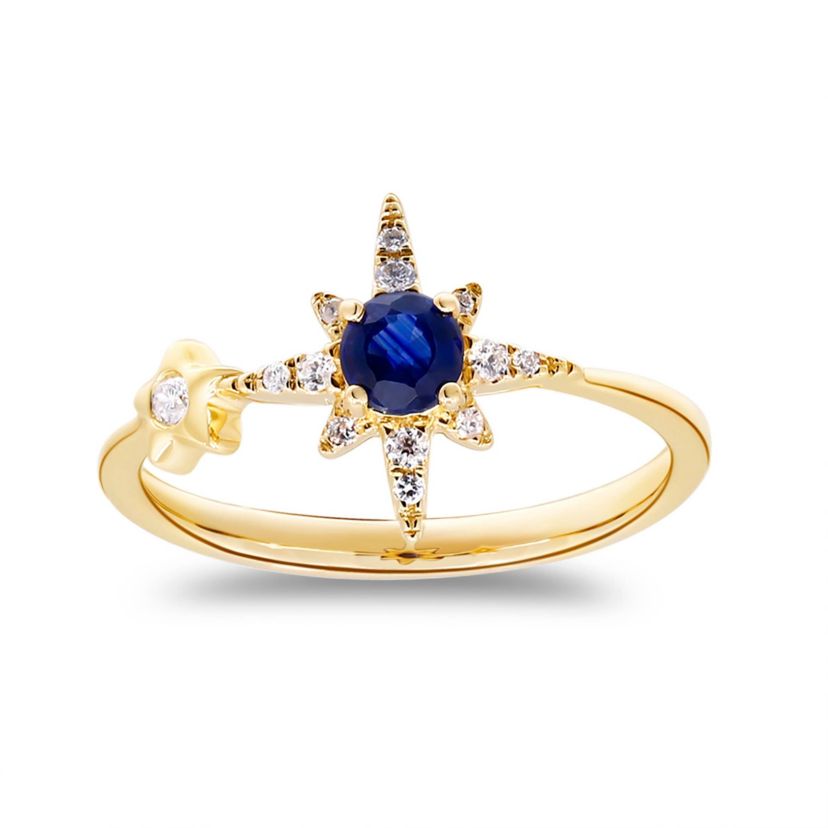 SAPPHIRE Ring in 10K YELLOW GOLD