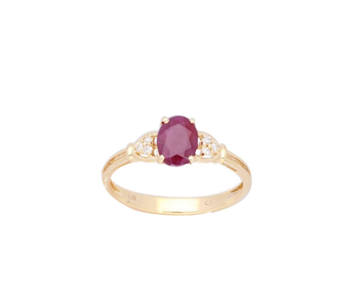 RUBY Ring in 10K YELLOW GOLD