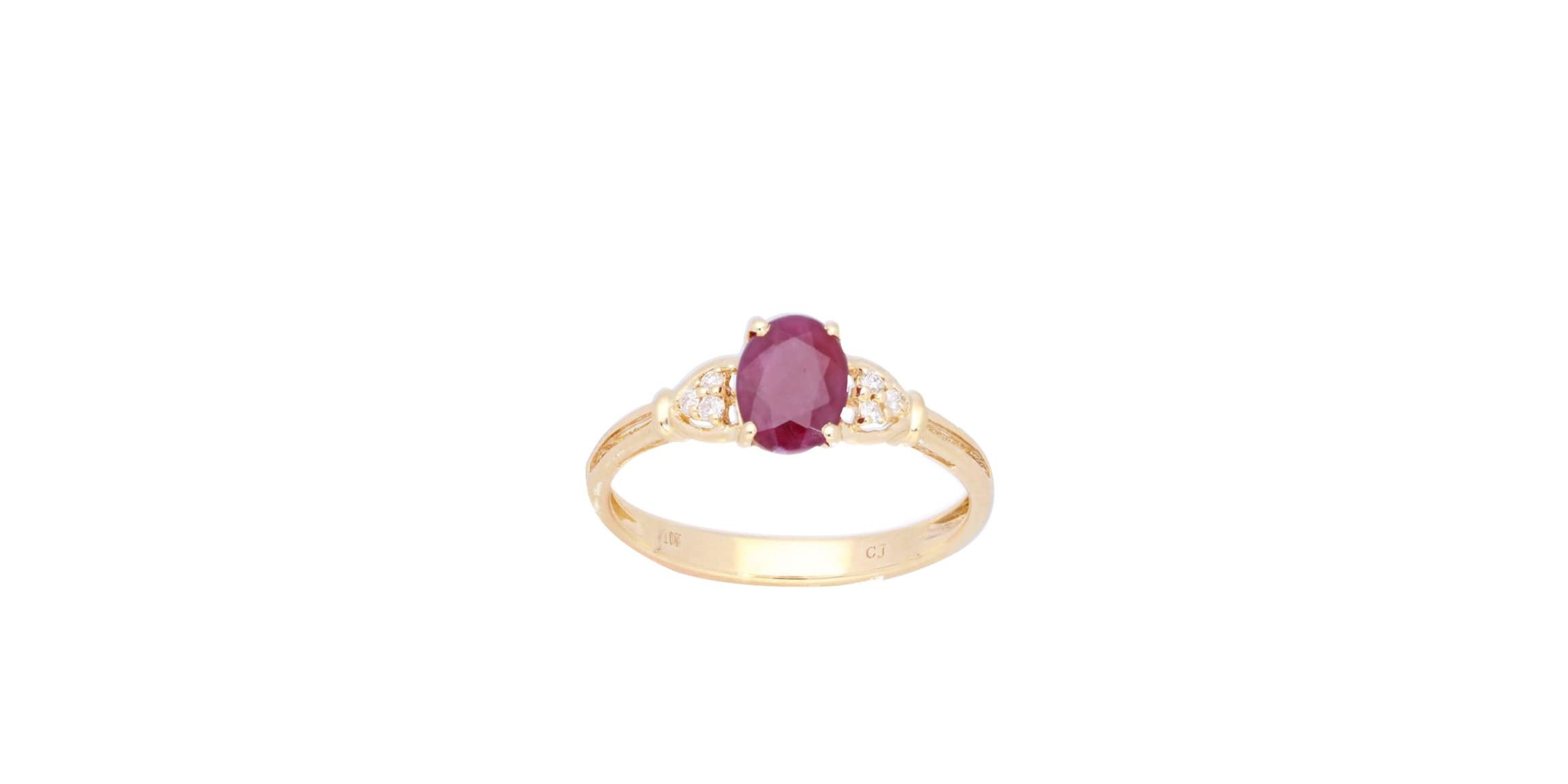 RUBY Ring in 10K YELLOW GOLD