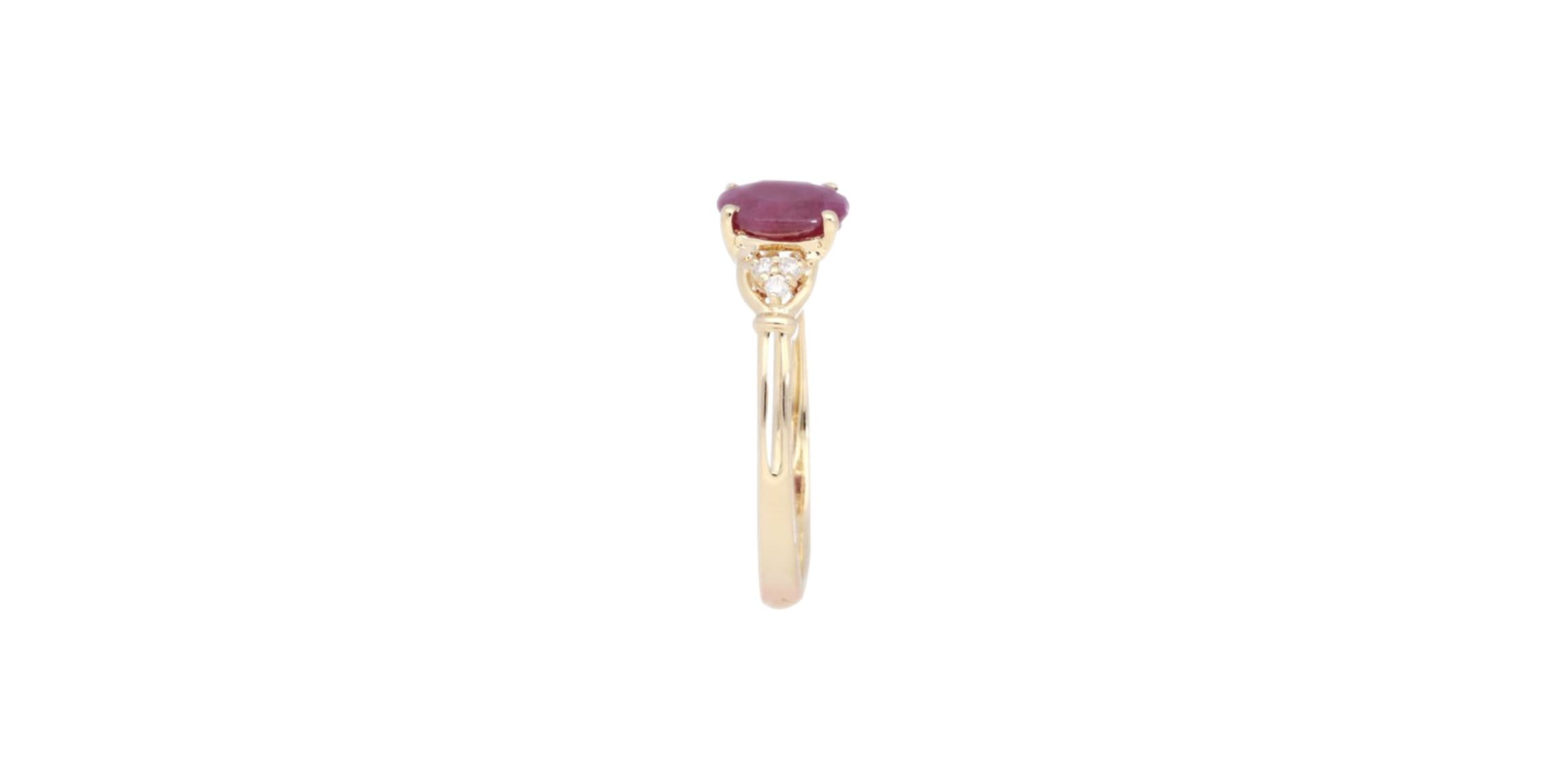 RUBY Ring in 10K YELLOW GOLD