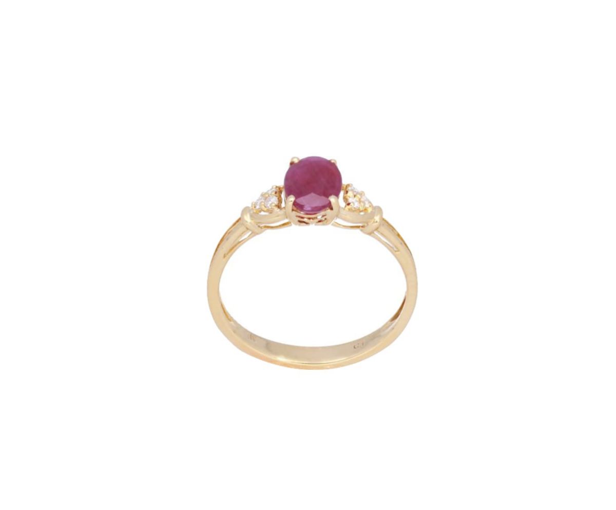 RUBY Ring in 10K YELLOW GOLD
