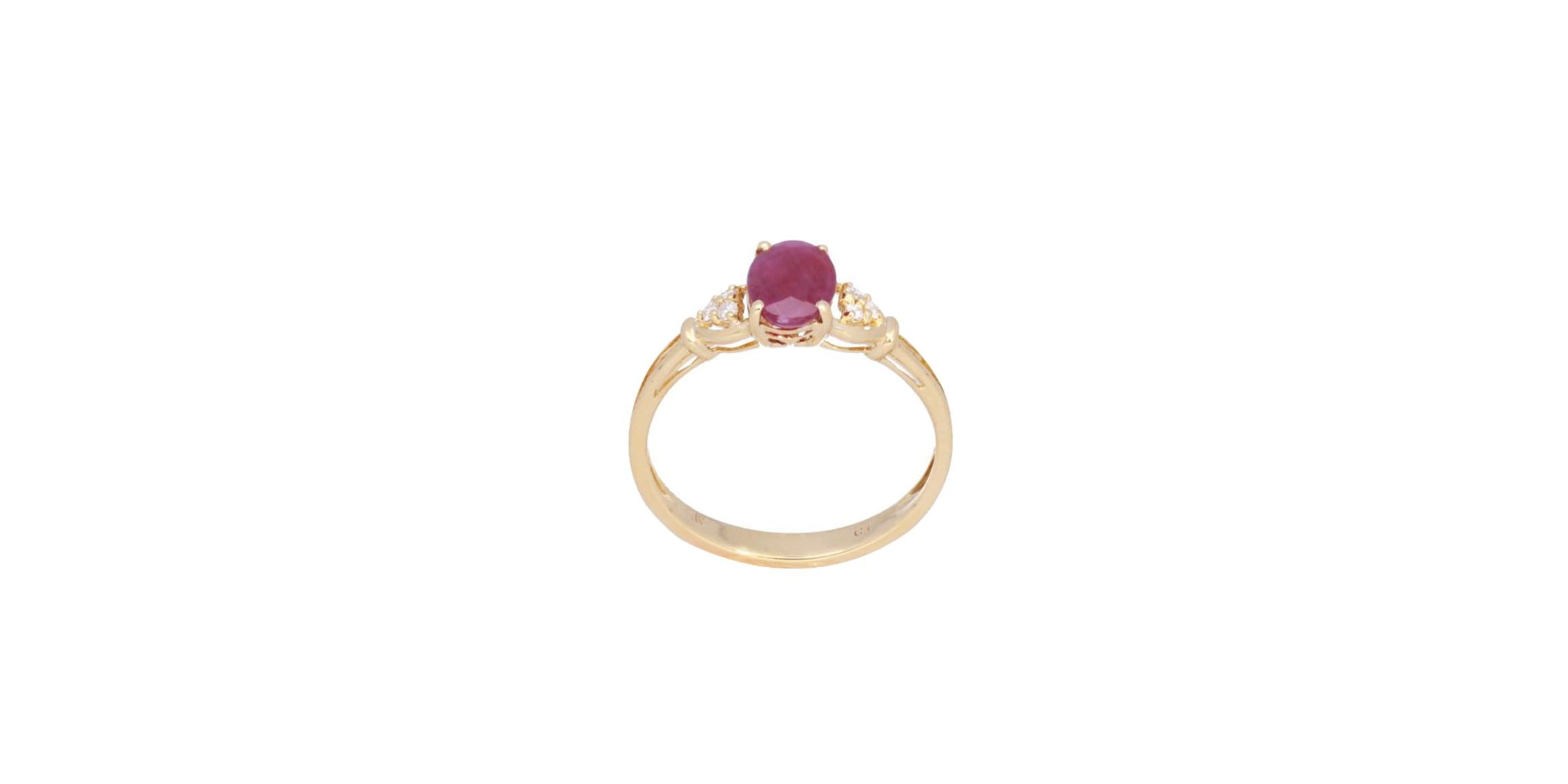 RUBY Ring in 10K YELLOW GOLD
