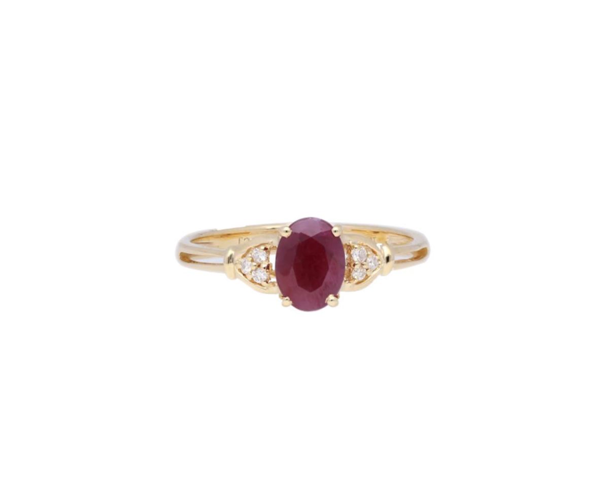 RUBY Ring in 10K YELLOW GOLD