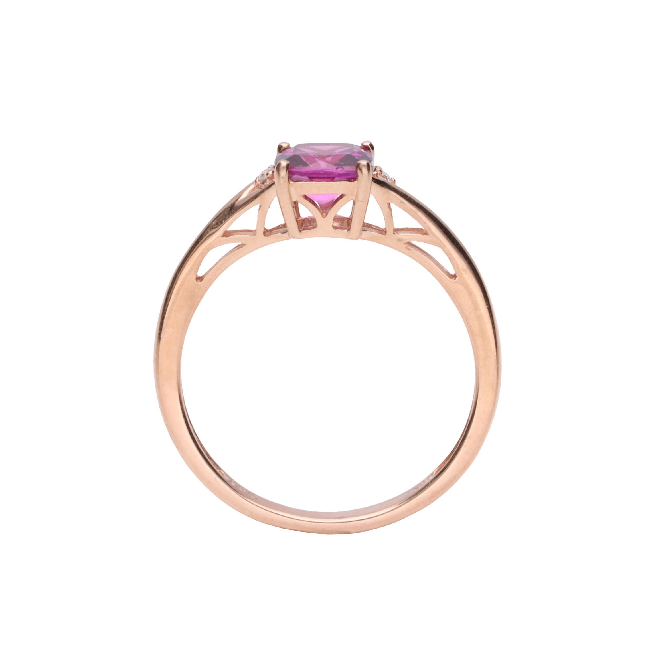 RHODOLITE Ring in 10K ROSE GOLD