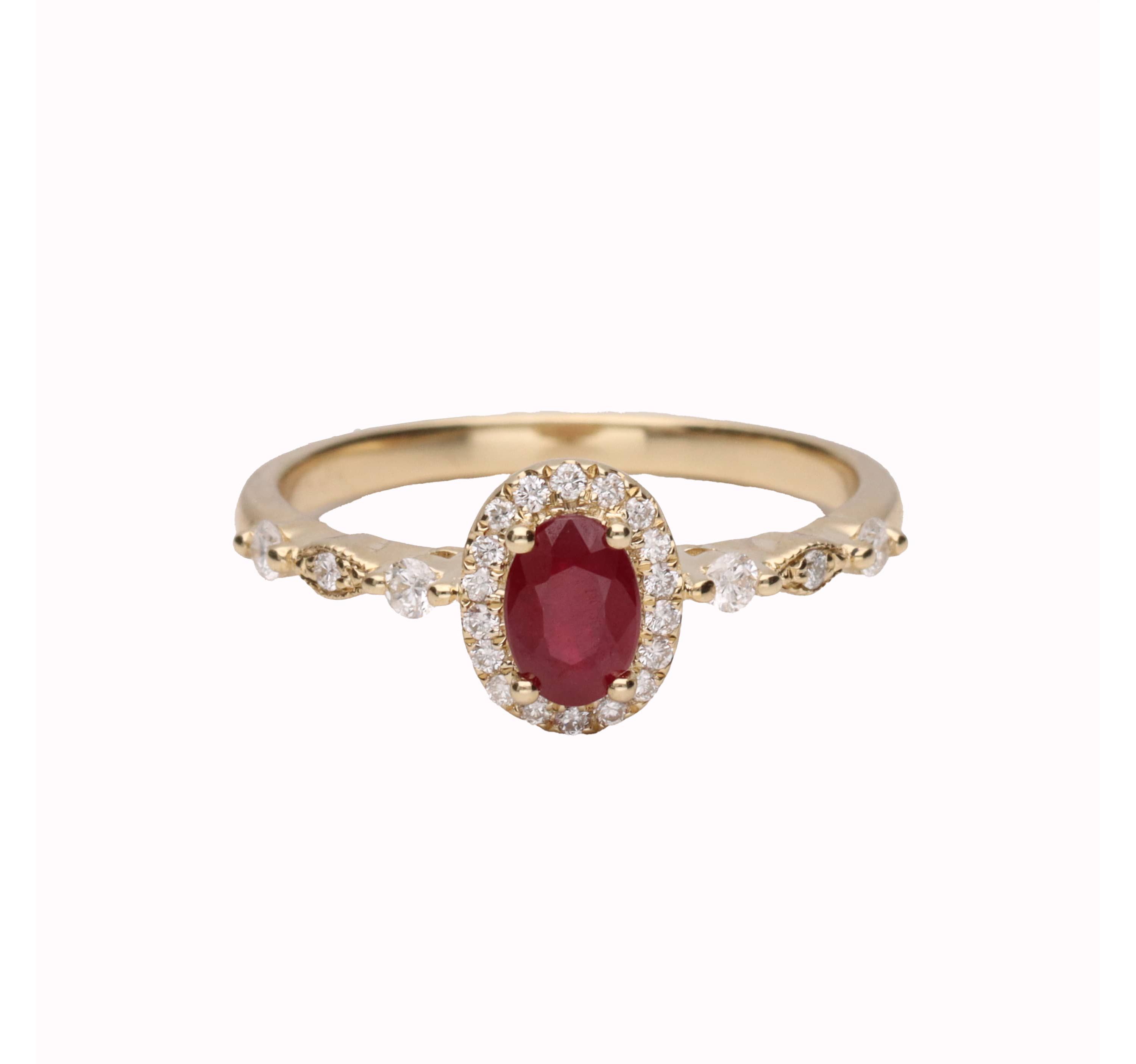RUBY Ring in 10K YELLOW GOLD