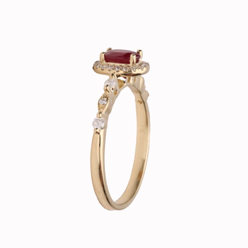 RUBY Ring in 10K YELLOW GOLD