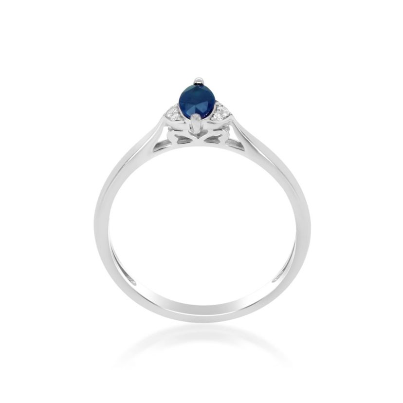 SAPPHIRE Ring in 10K WHITE GOLD