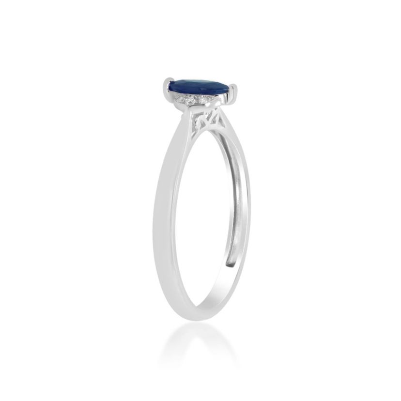 SAPPHIRE Ring in 10K WHITE GOLD
