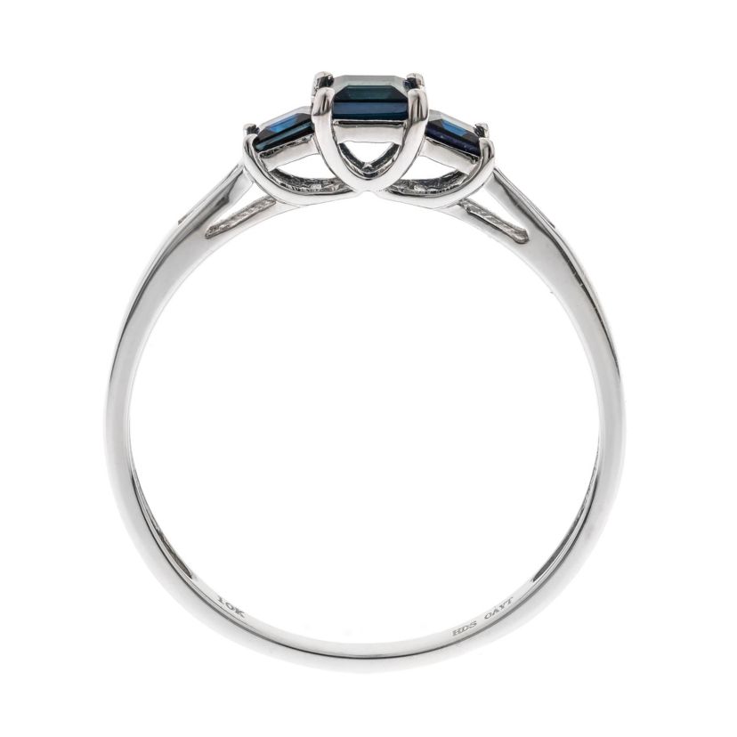 SAPPHIRE Ring in 10K WHITE GOLD