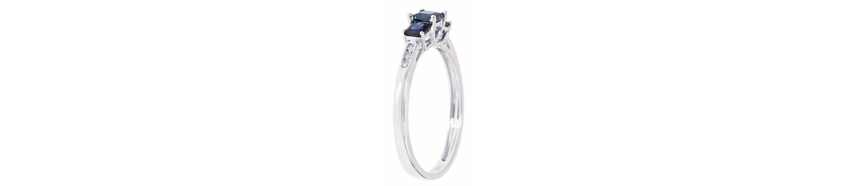 SAPPHIRE Ring in 10K WHITE GOLD
