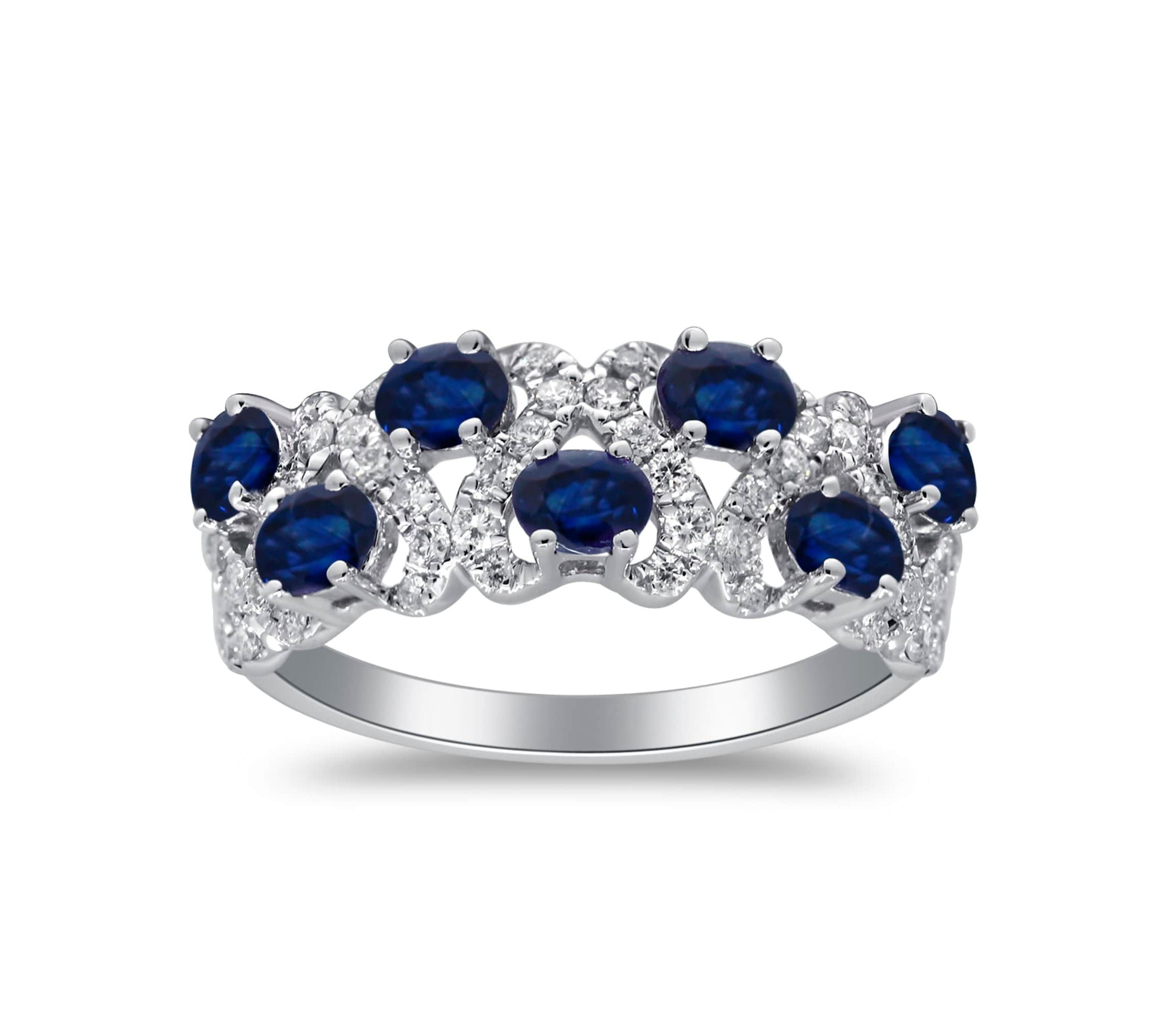 SAPPHIRE Ring in 14K WHITE GOLD
