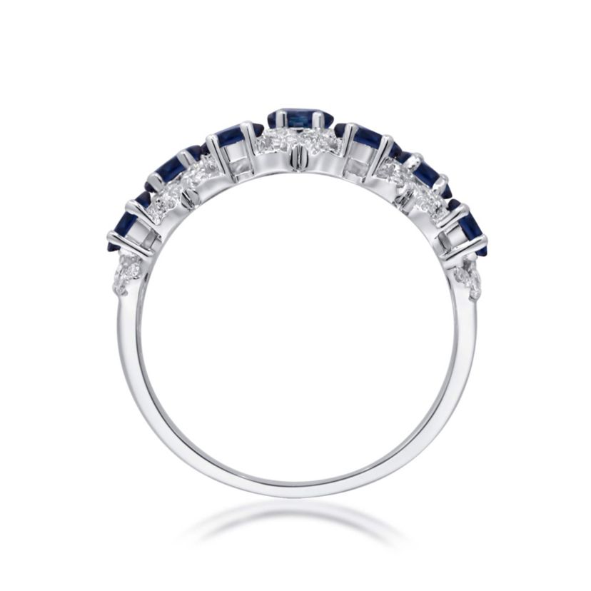 SAPPHIRE Ring in 14K WHITE GOLD