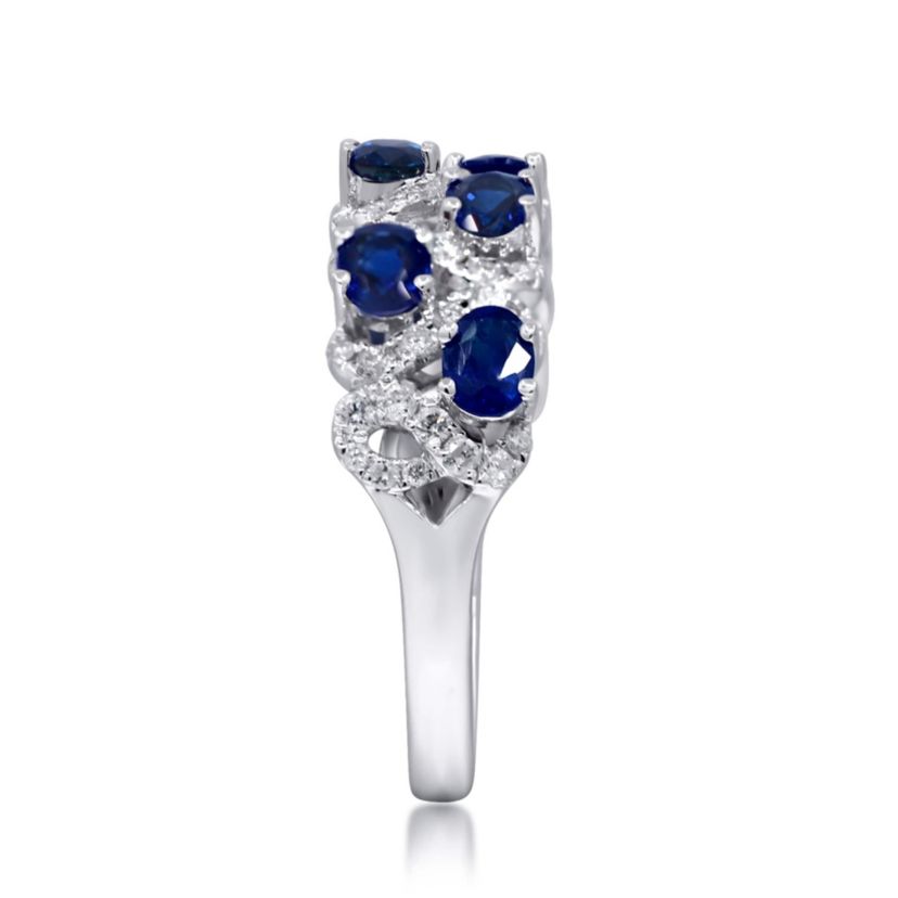 SAPPHIRE Ring in 14K WHITE GOLD