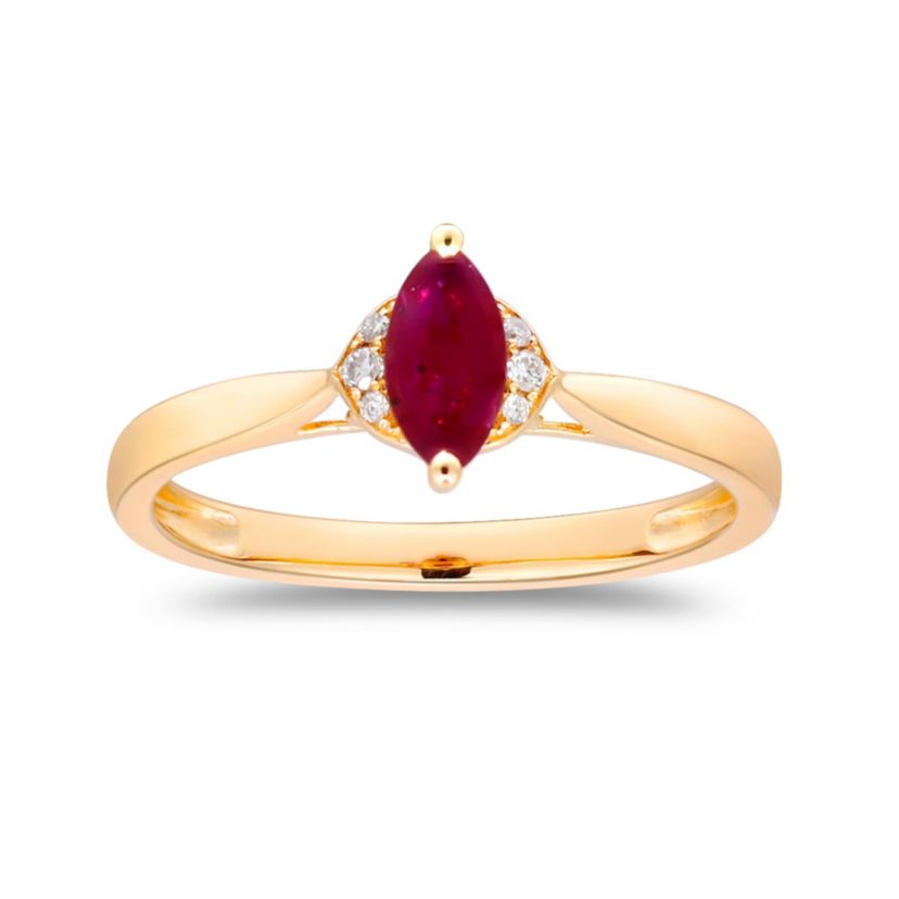 RUBY Ring in 10K YELLOW GOLD