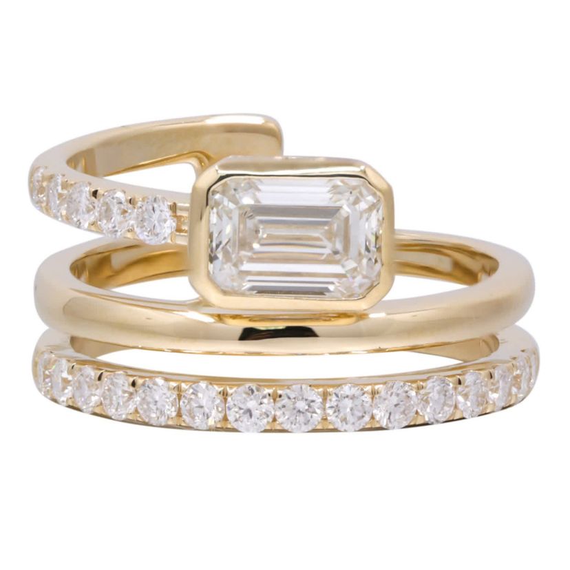 Anika and August Lab Created LAB GROWN DIAMOND Ring in 14K YELLOW GOLD ...