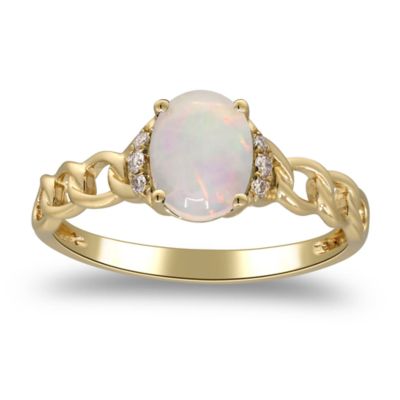 Anika and August OPAL Ring in 10K YELLOW GOLD, 8