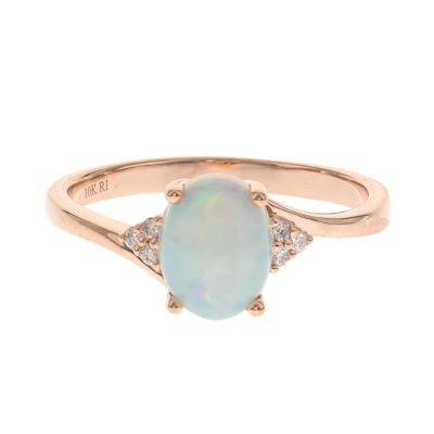 Anika and August OPAL Ring in 10K ROSE GOLD