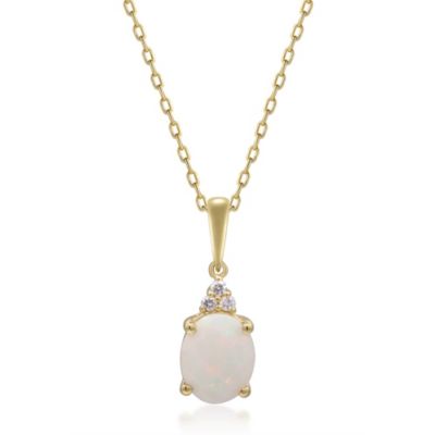 Anika and August OPAL Pendant in 10K ROSE GOLD