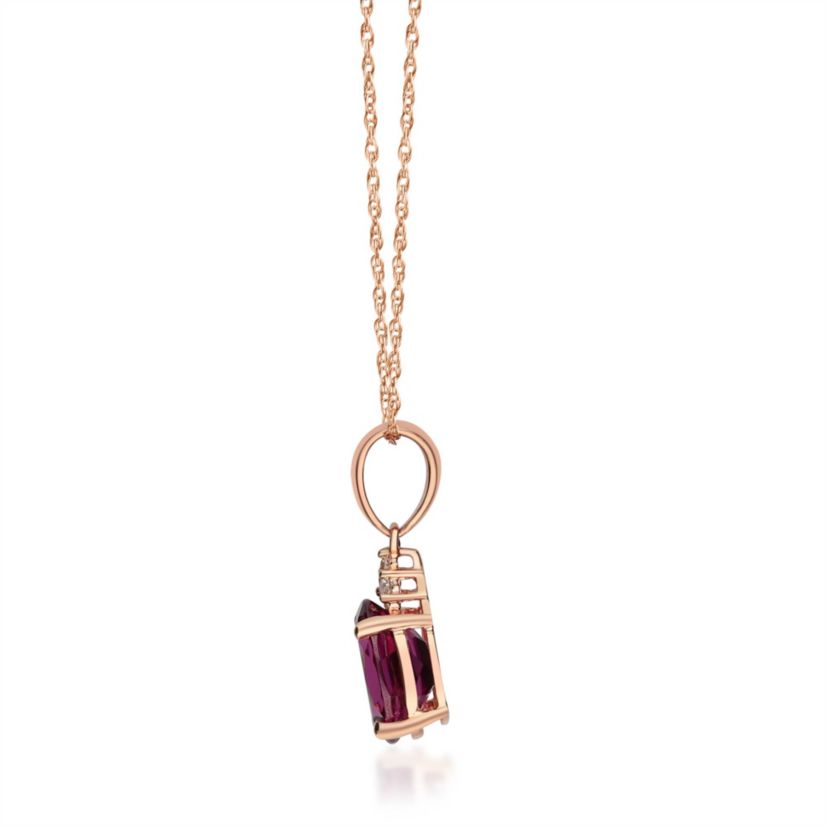 RHODOLITE Pendant in 10K ROSE GOLD